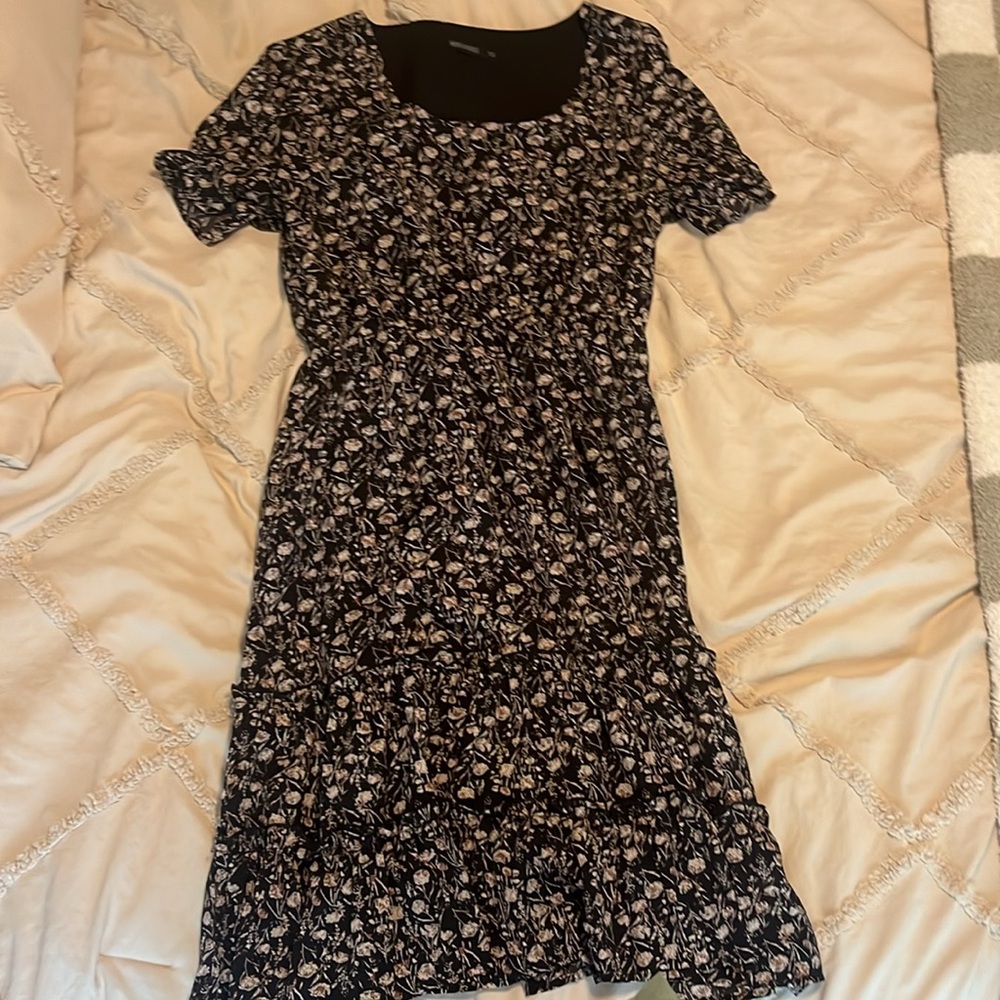 Black floral dress